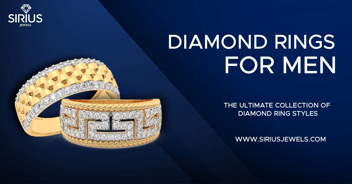 0.21 Cts 3 Diamond 18K Mens Rings| Surat Diamond Jewelry