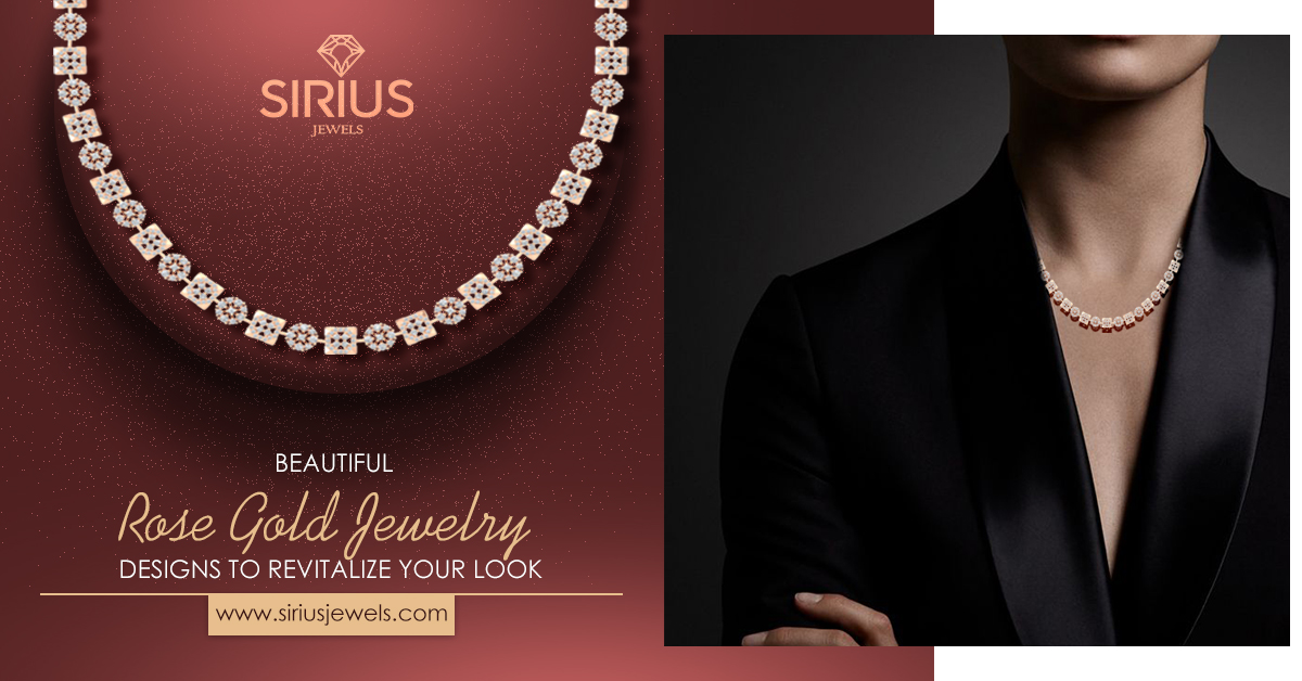 Rose gold jewellery designs Clearance