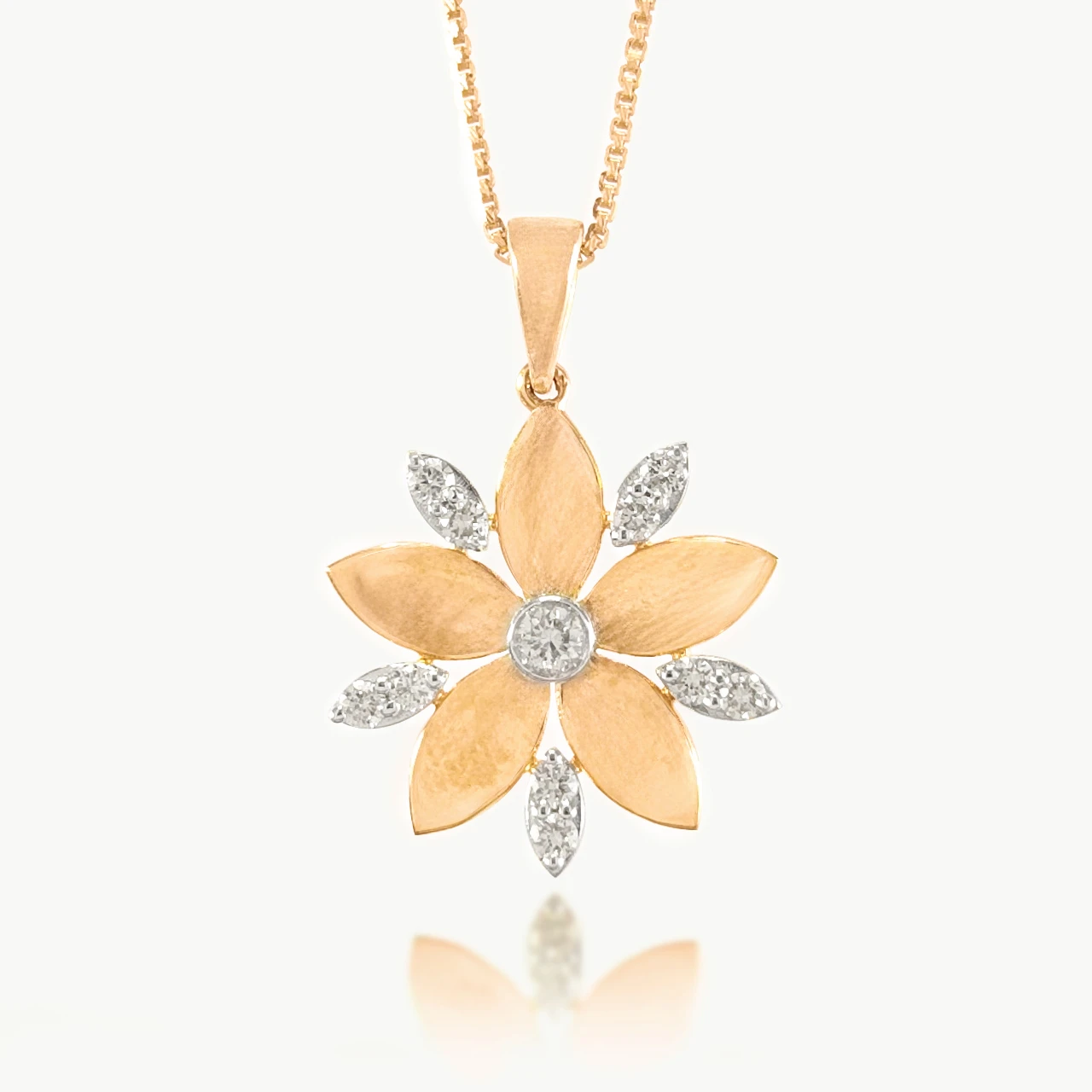 Alani Flower Design Diamond Pendant