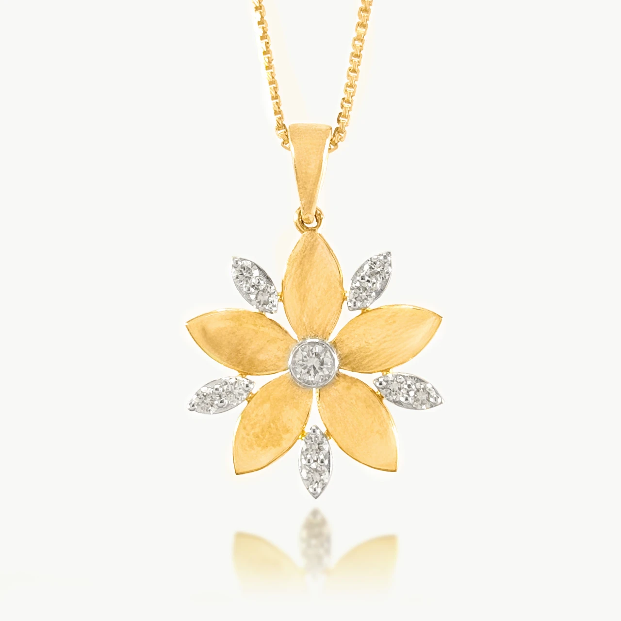 Alani Flower Design Diamond Pendant