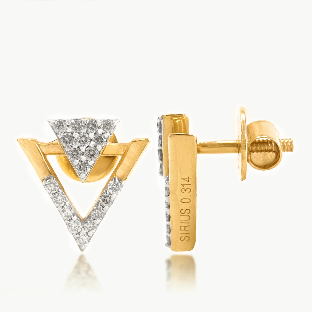 Anna V-Shape Diamond Earrings