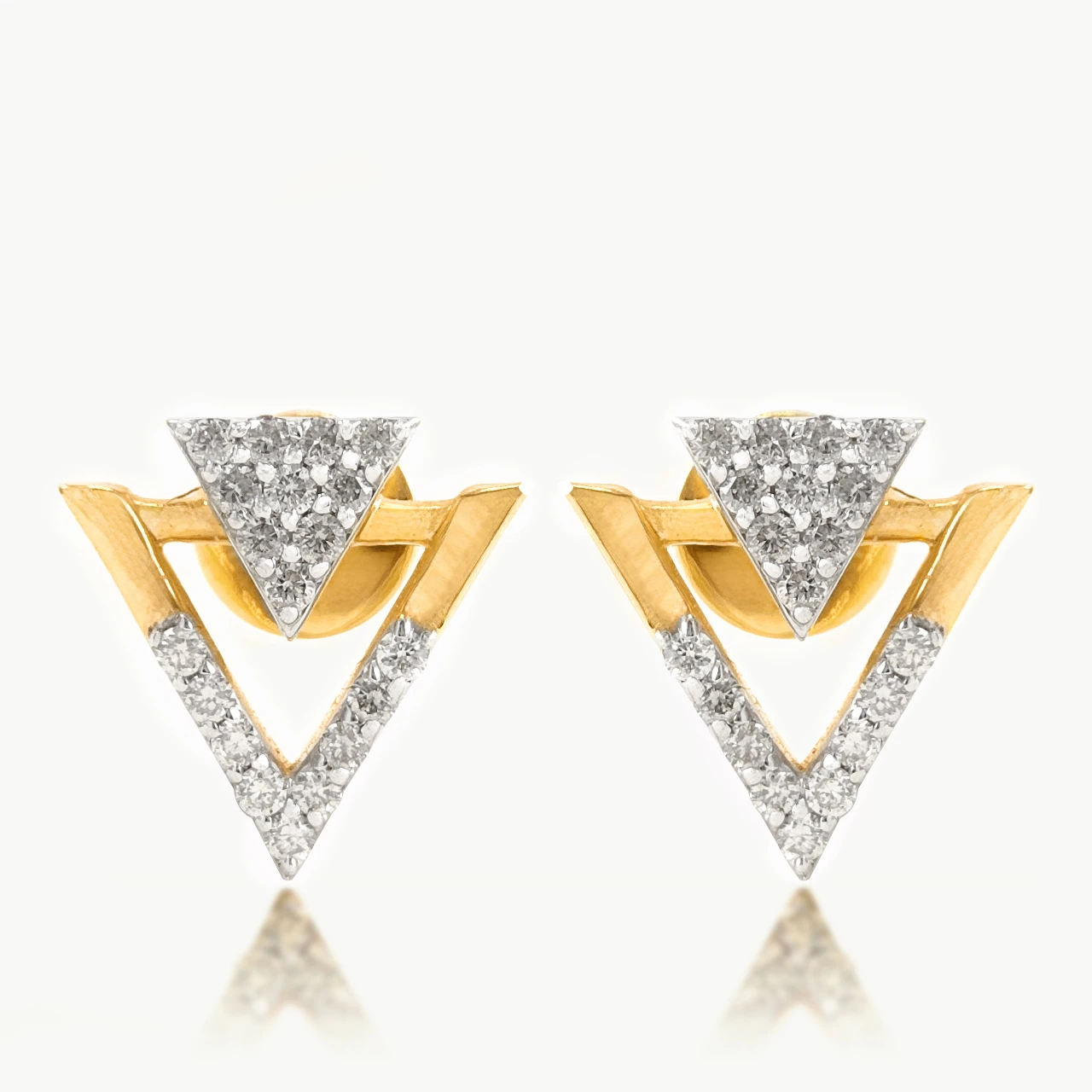 Anna V-Shape Diamond Earrings