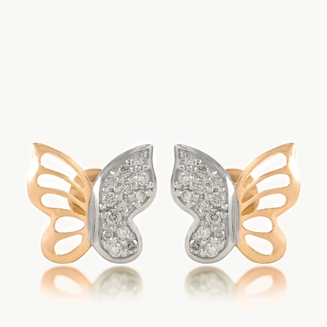 Beautiful Butterfly Design Diamond Earring