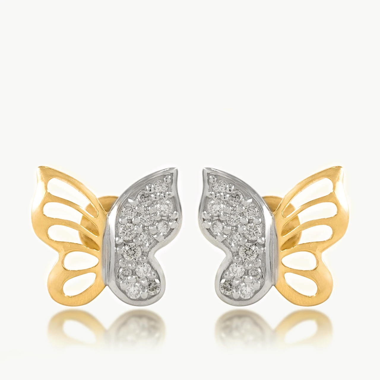 Beautiful Butterfly Design Diamond Earring