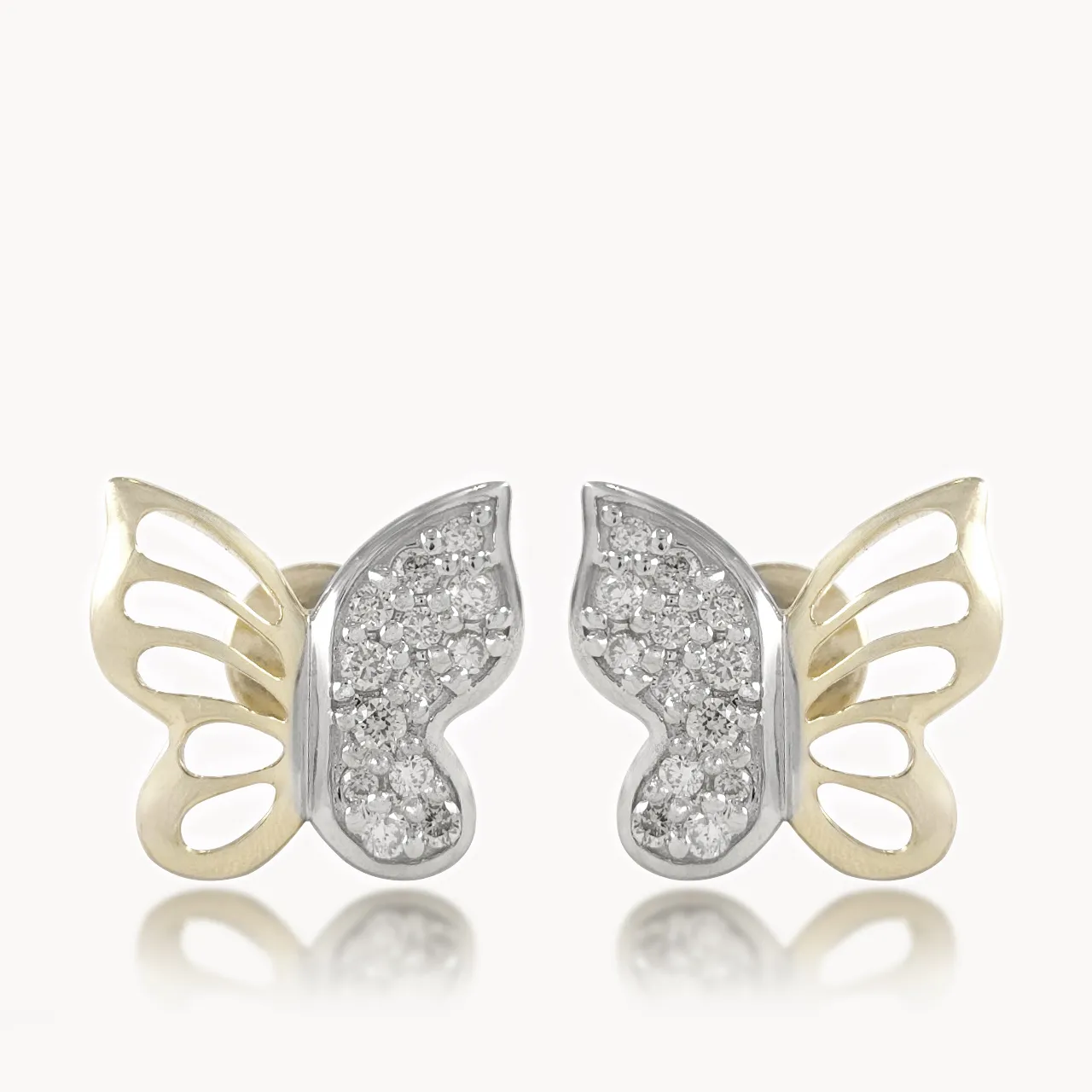 Beautiful Butterfly Design Diamond Earring