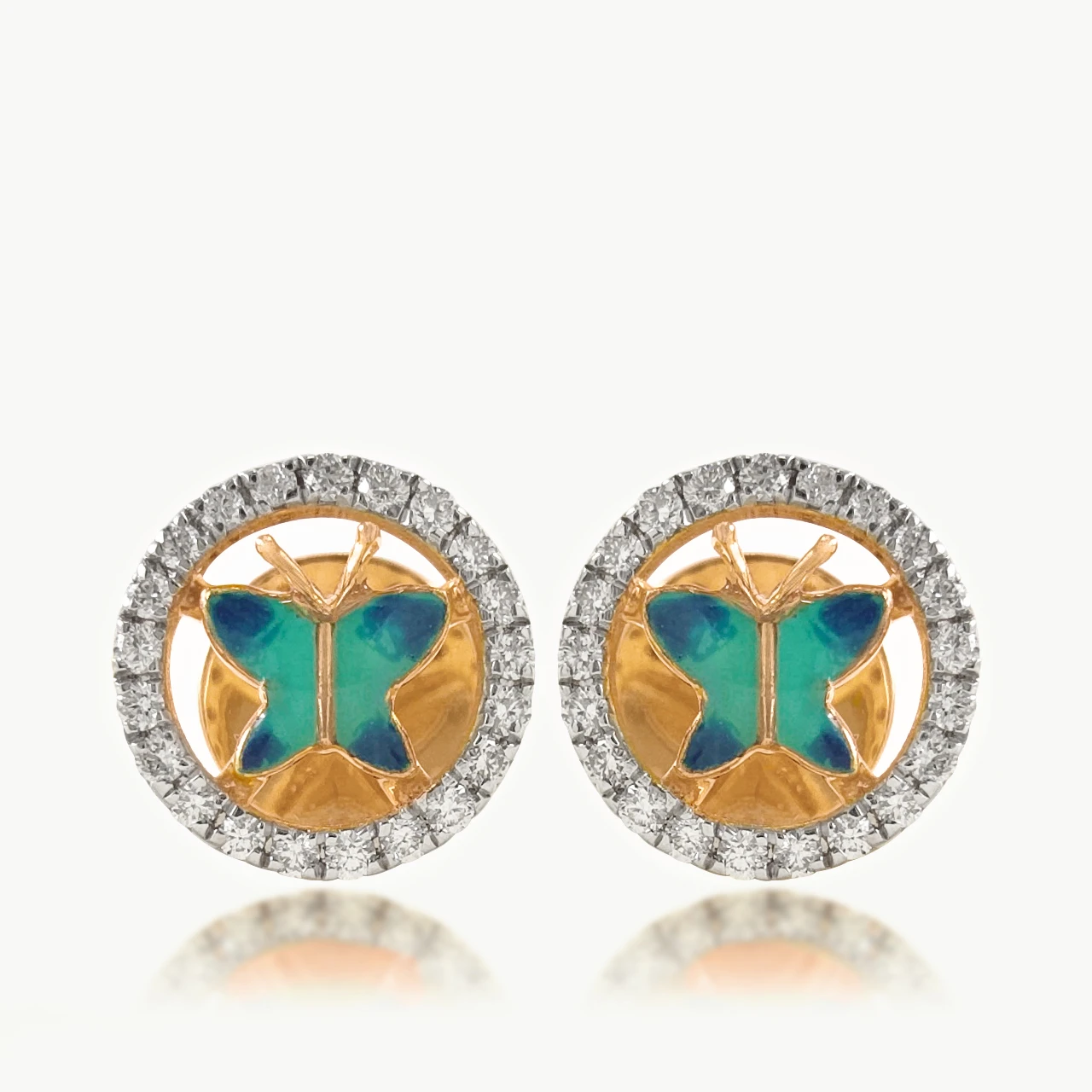 Butterfly Bliss Diamond Stud Earrings