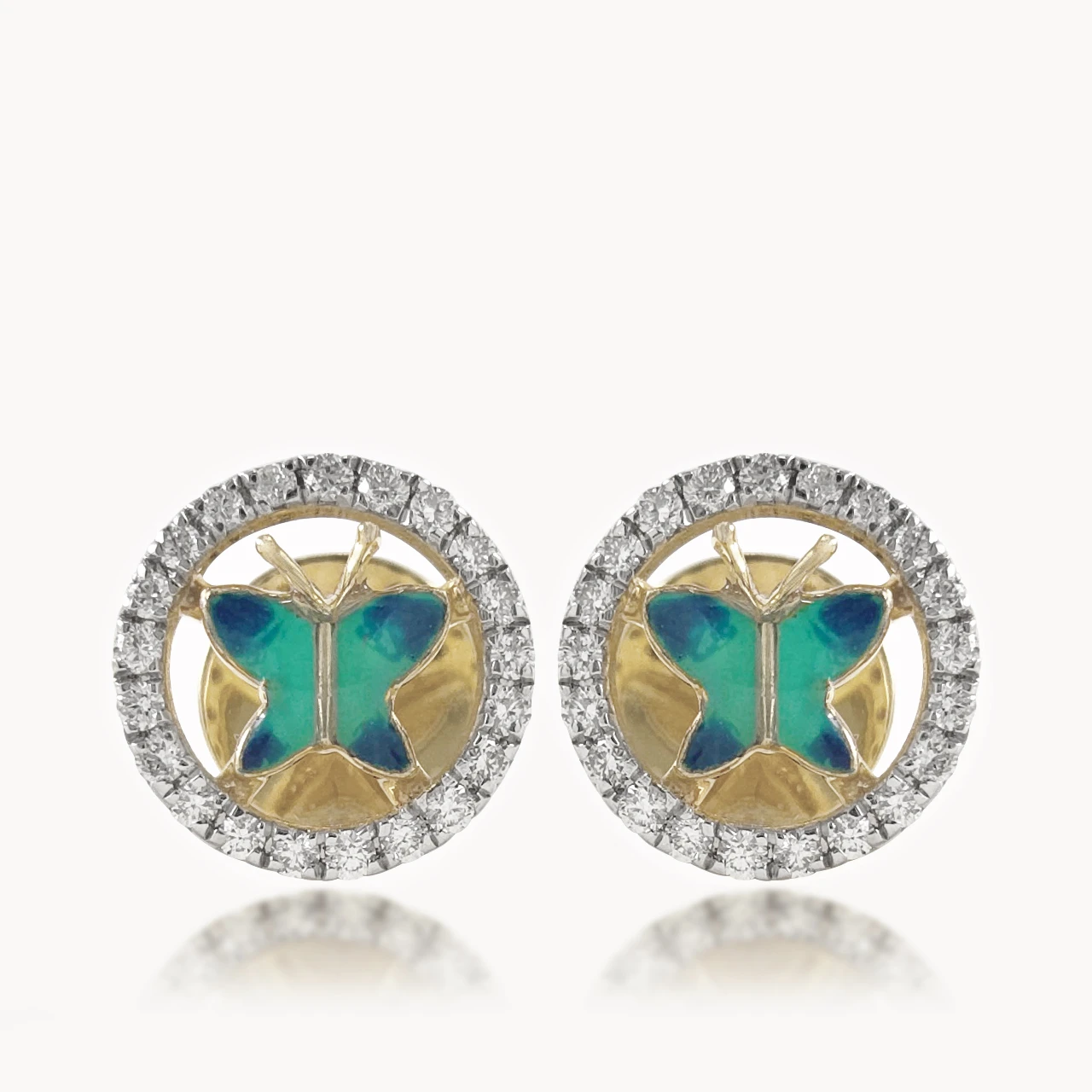 Butterfly Bliss Diamond Stud Earrings