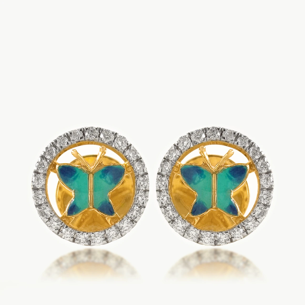 Butterfly Bliss Diamond Stud Earrings