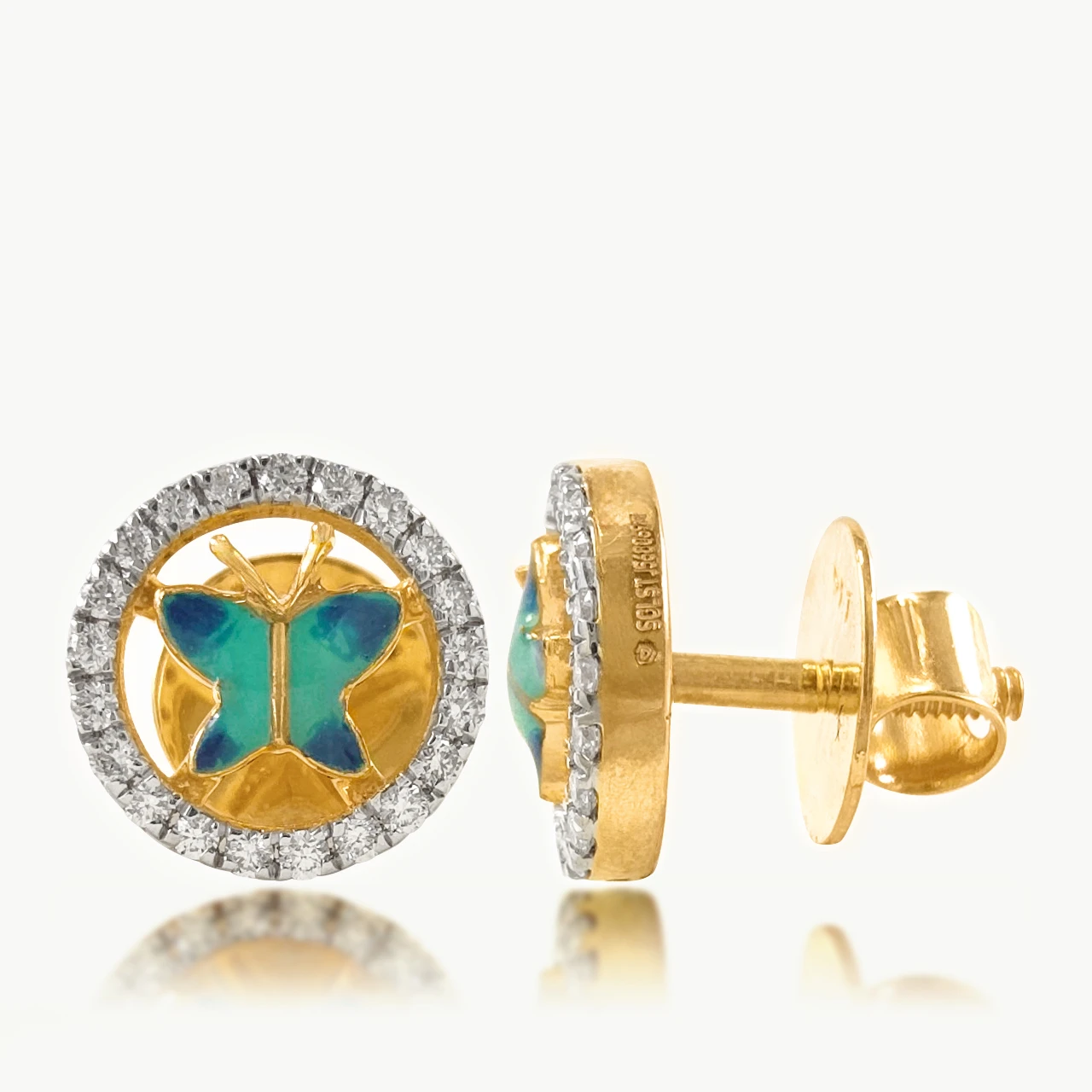 Butterfly Bliss Diamond Stud Earrings