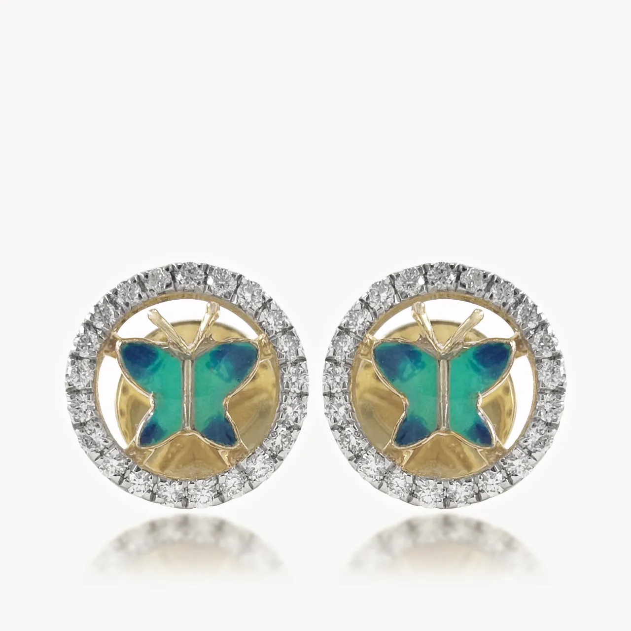 Butterfly Bliss Diamond Stud Earrings