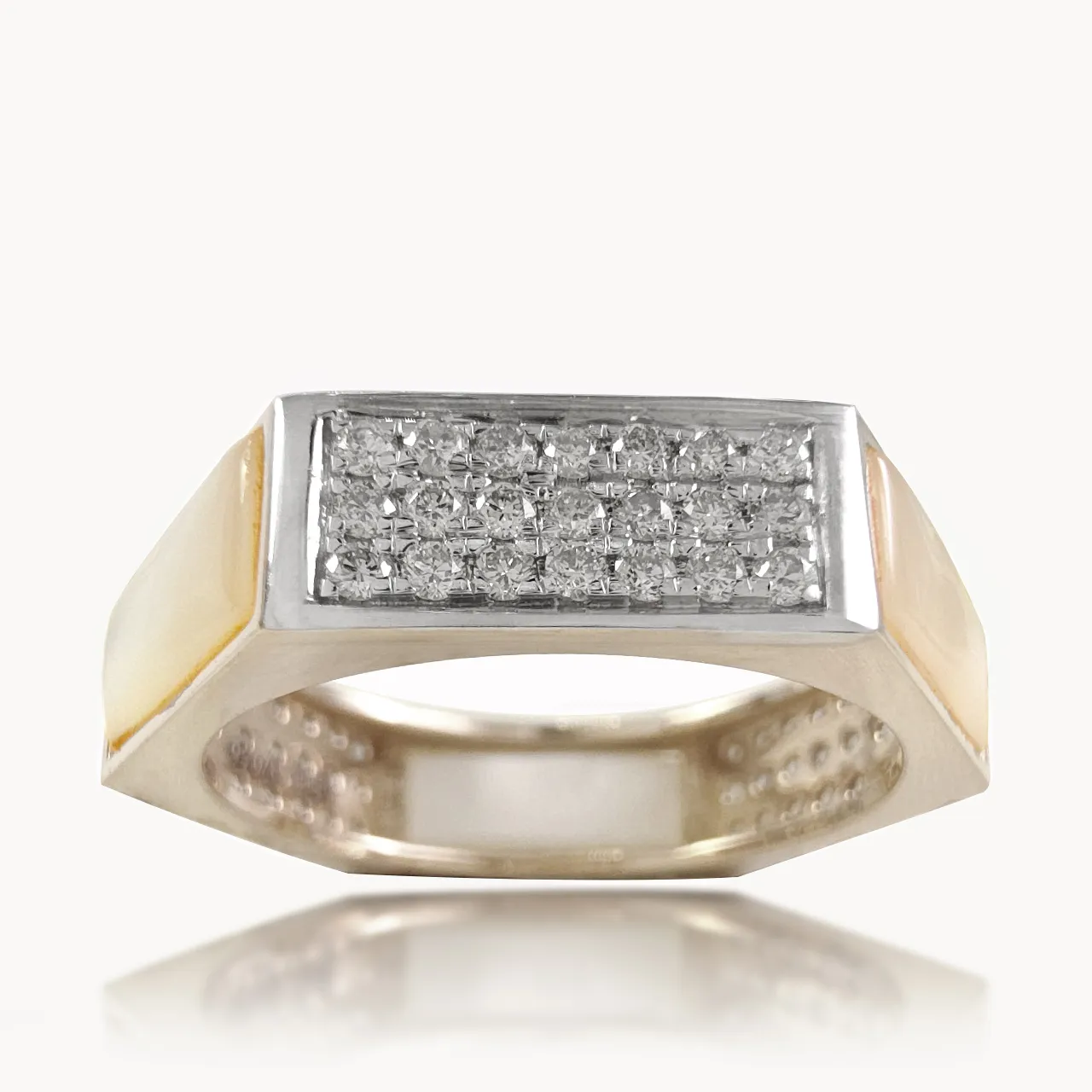 Calrose Designer Diamond Hexagon Band For Him