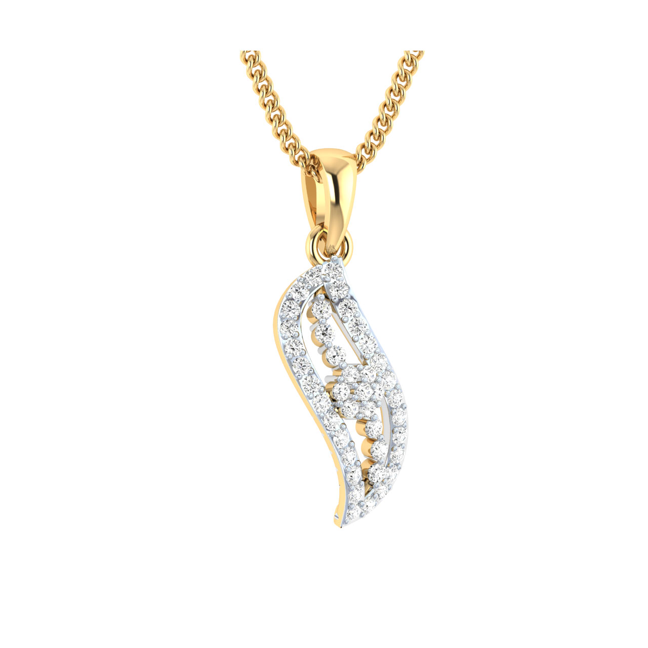 Zeal Round Diamond Office Wear Pendant