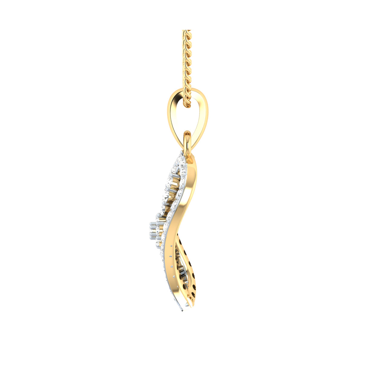 Zeal Round Diamond Office Wear Pendant