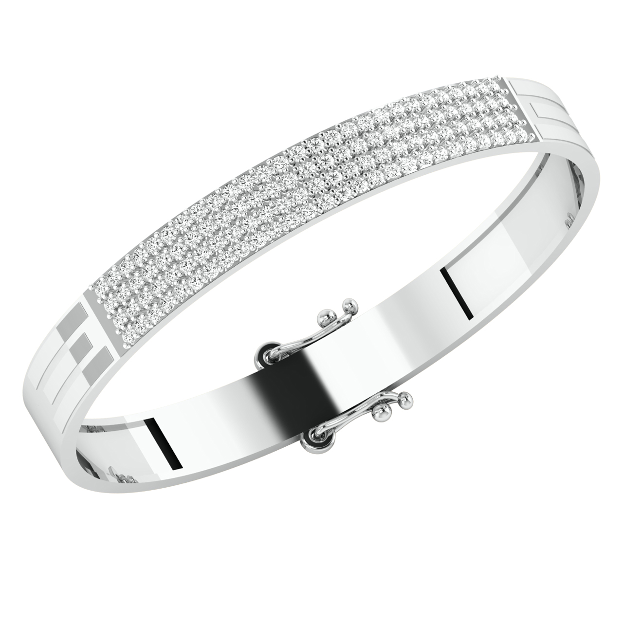 Buy quality Silver Diamond Simple Design Ladies Bracelet in Ahmedabad