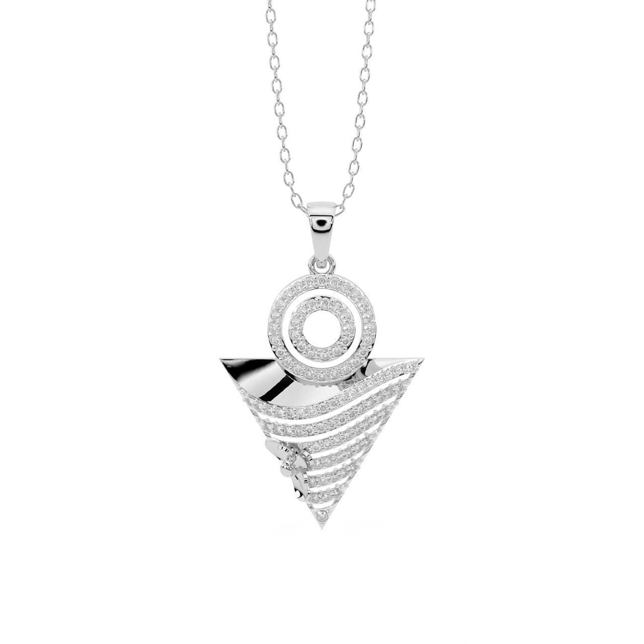 Axill Round Diamond Office Wear Pendant