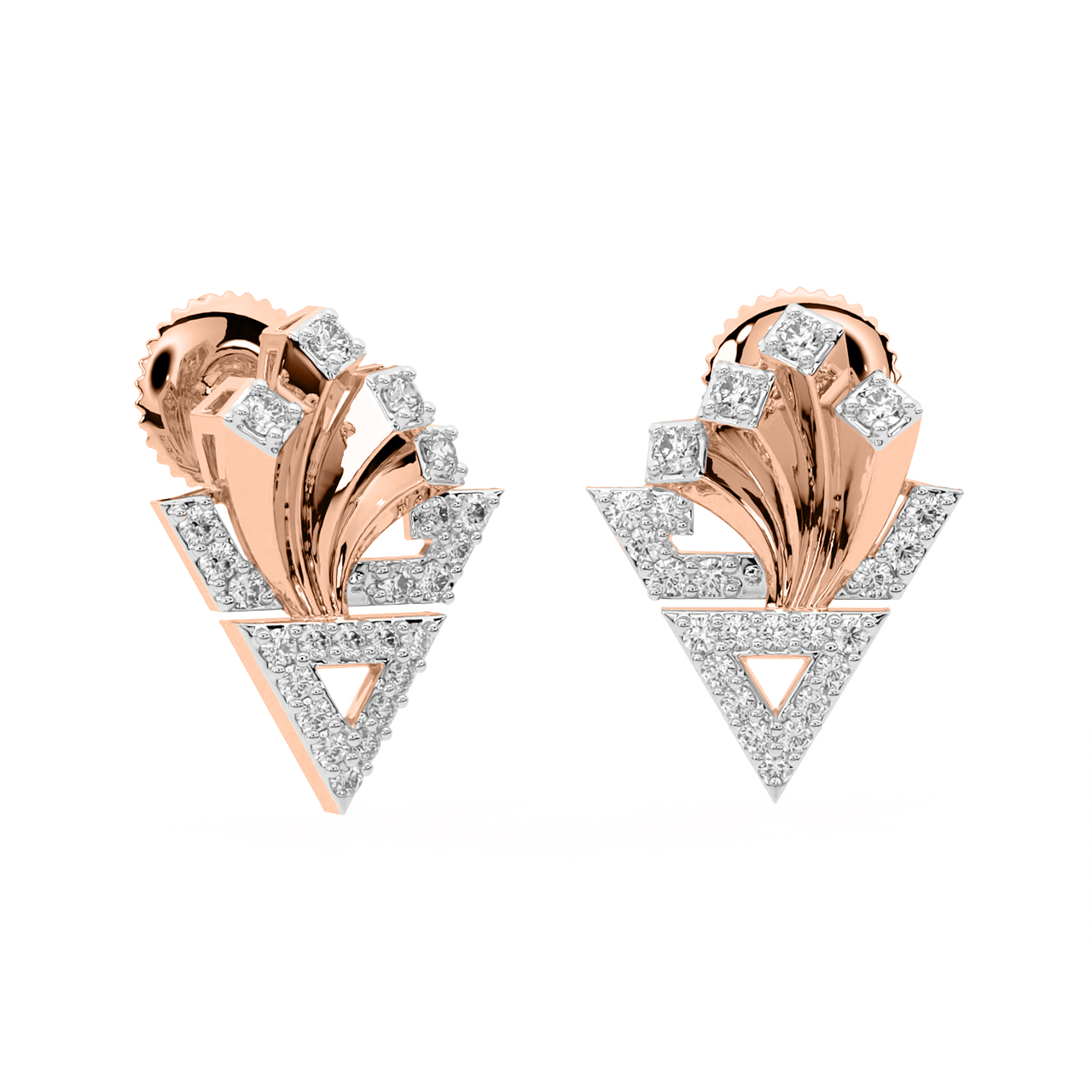 Zana Round Diamond Stud Earrings