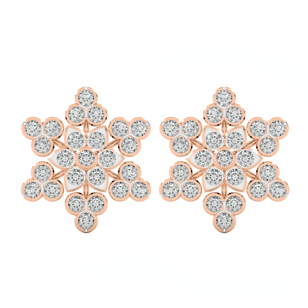 Leo Star Designer Diamond Earrings