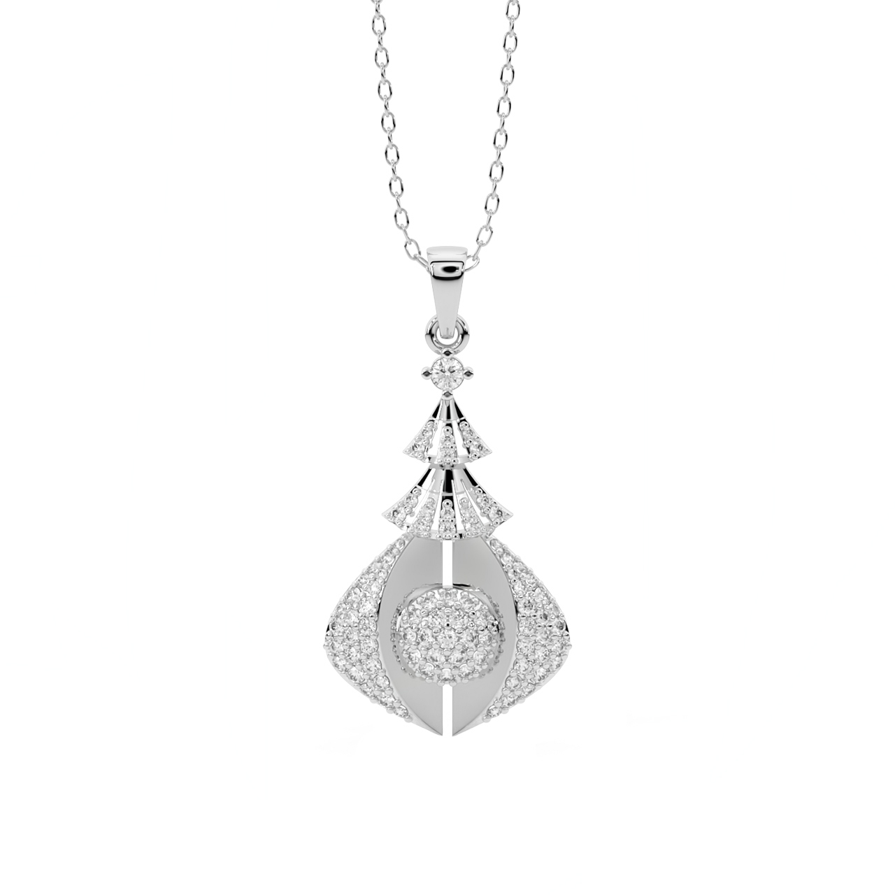 Gunnar Round Diamond Office Wear Pendant