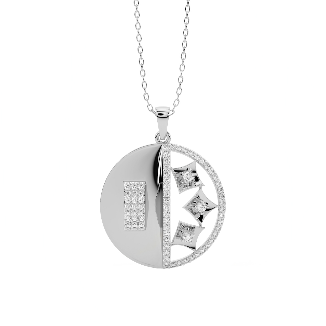 Runa Round Diamond Office Wear Pendant