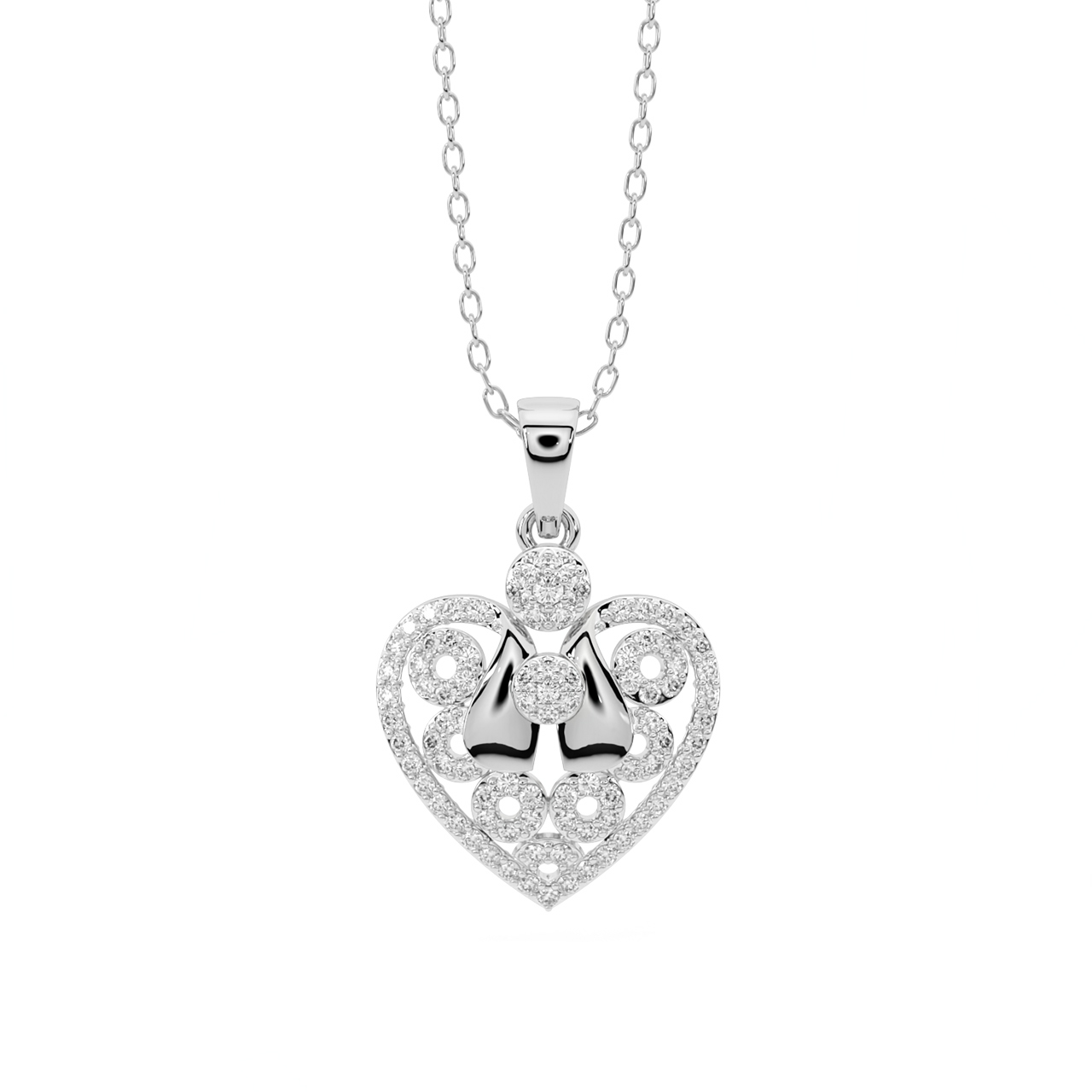 Abihu Diamond Heart Shaped Pendant