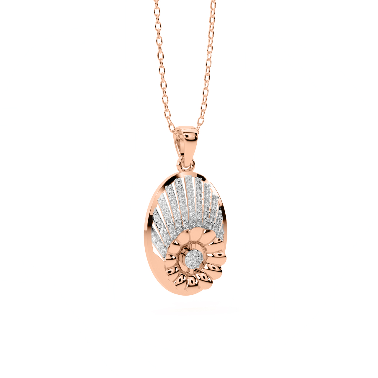 Elvis Round Diamond Office Wear Pendant