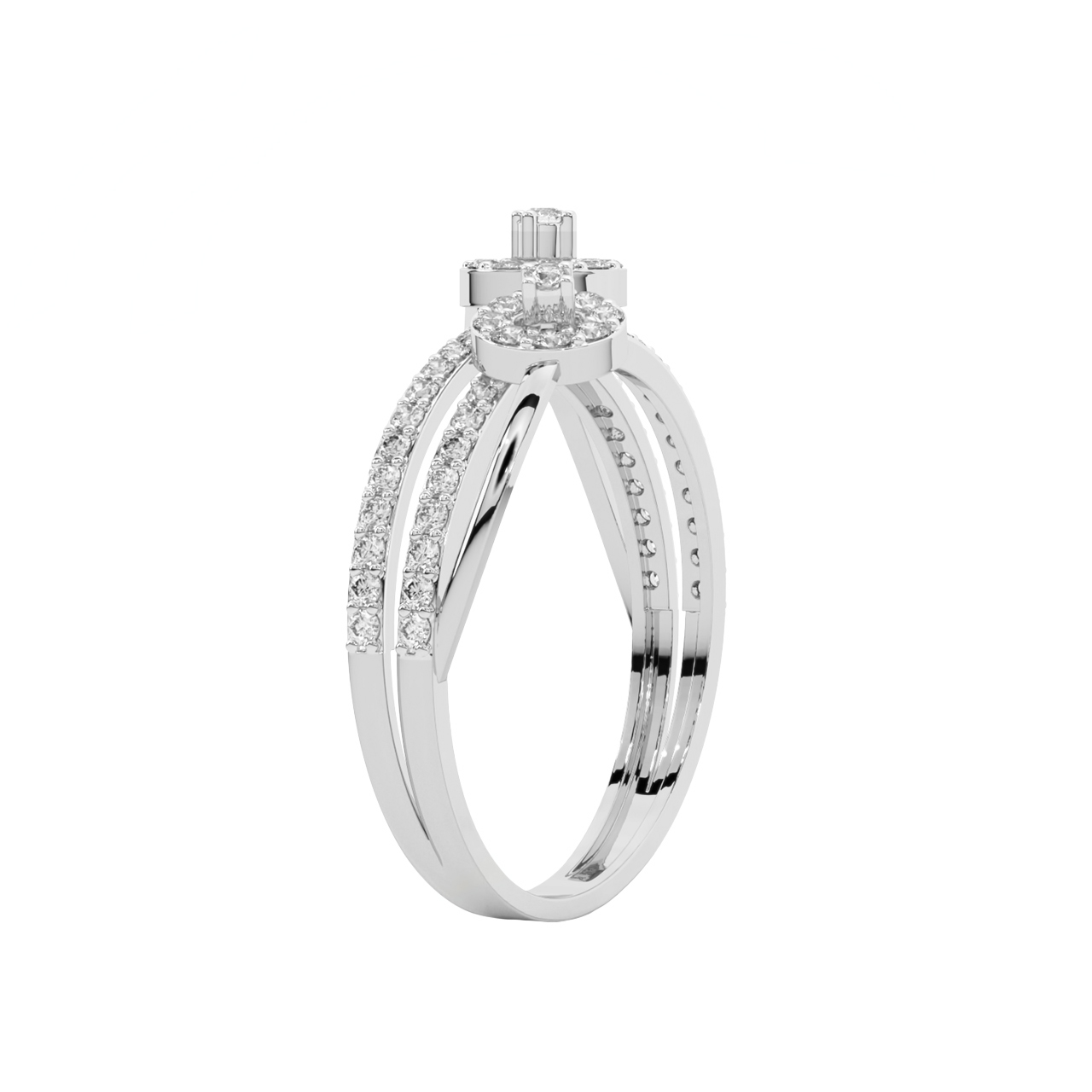 Triplet Circle Diamond Ring