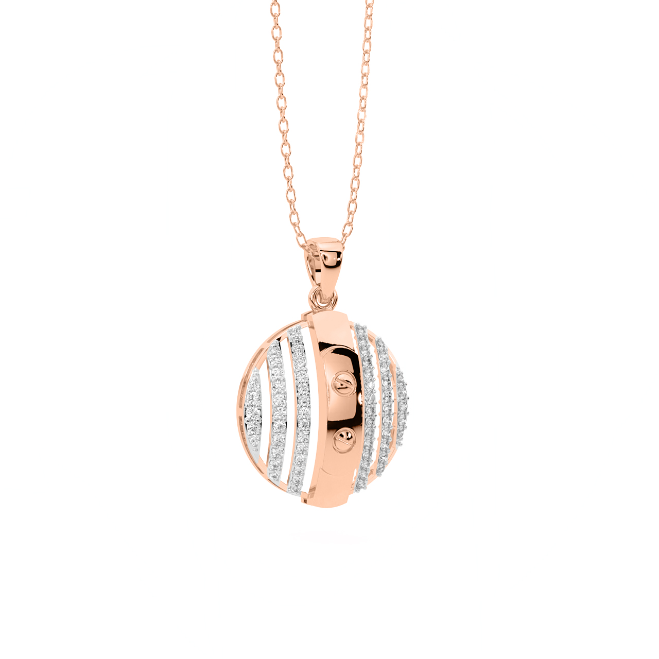 Faina Round Diamond Office Wear Pendant