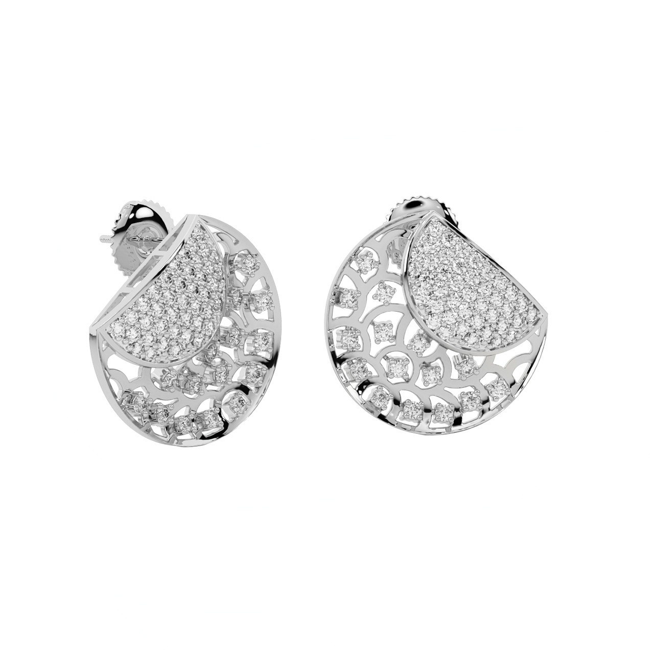 Lenita Round Diamond Stud Earrings