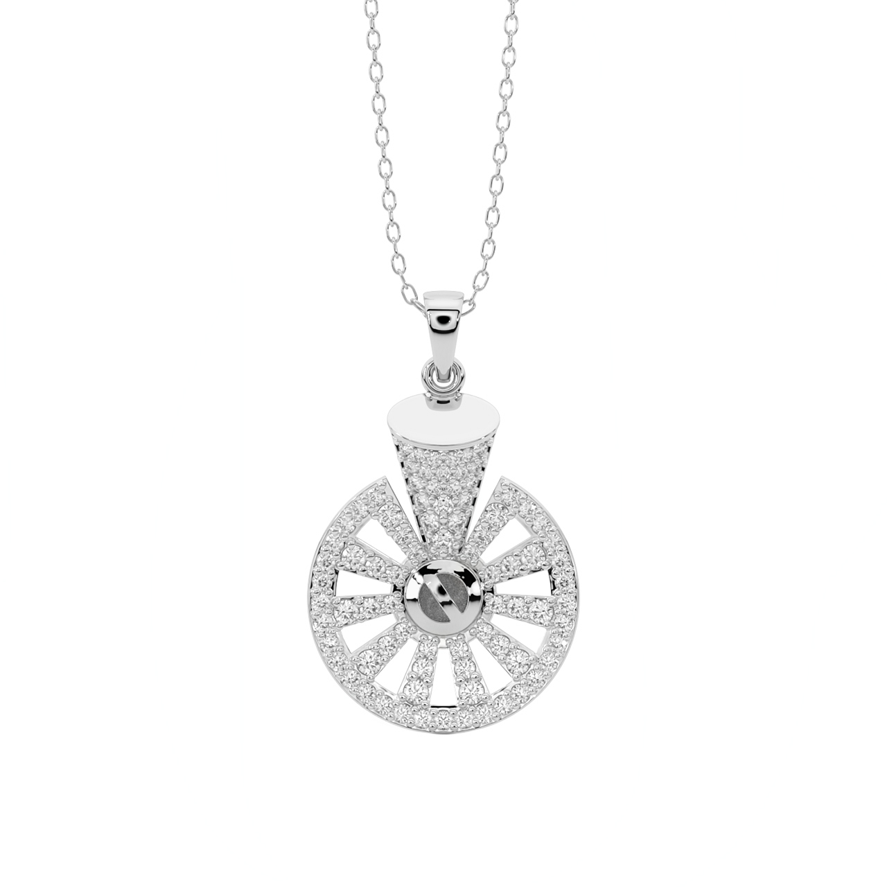 Hermon Round Diamond Office Wear Pendant