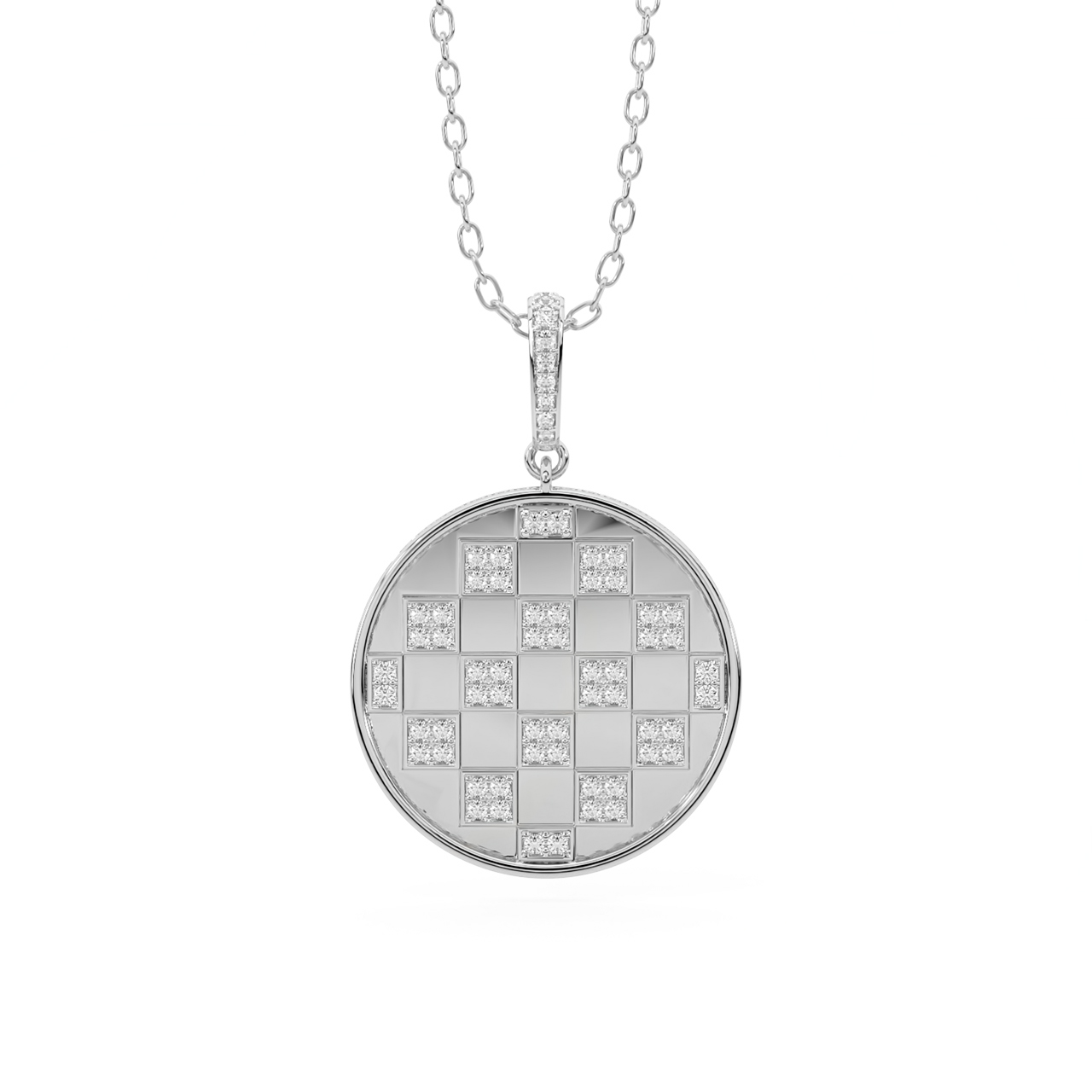 The Check Deck Diamond Pendant