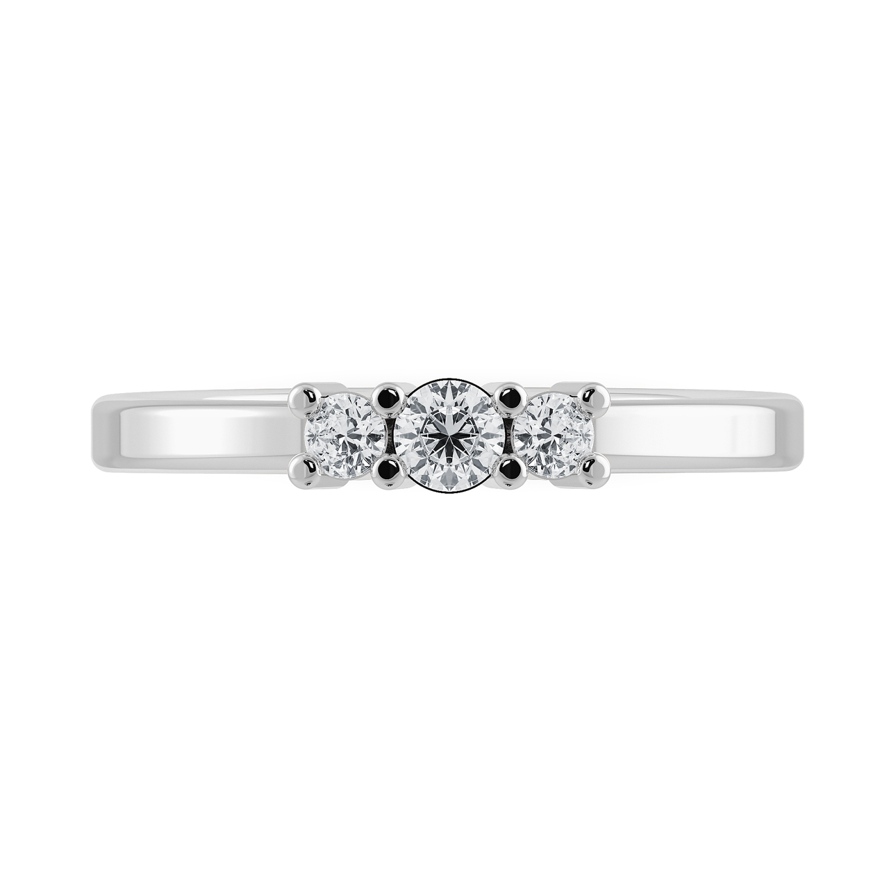 Three Stone Diamond Engagement Ring