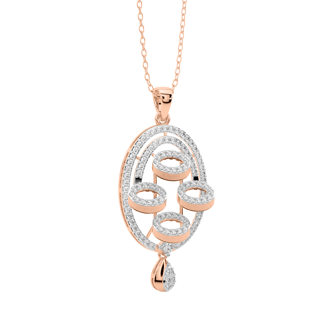 Stefan Round Diamond Office Wear Pendant