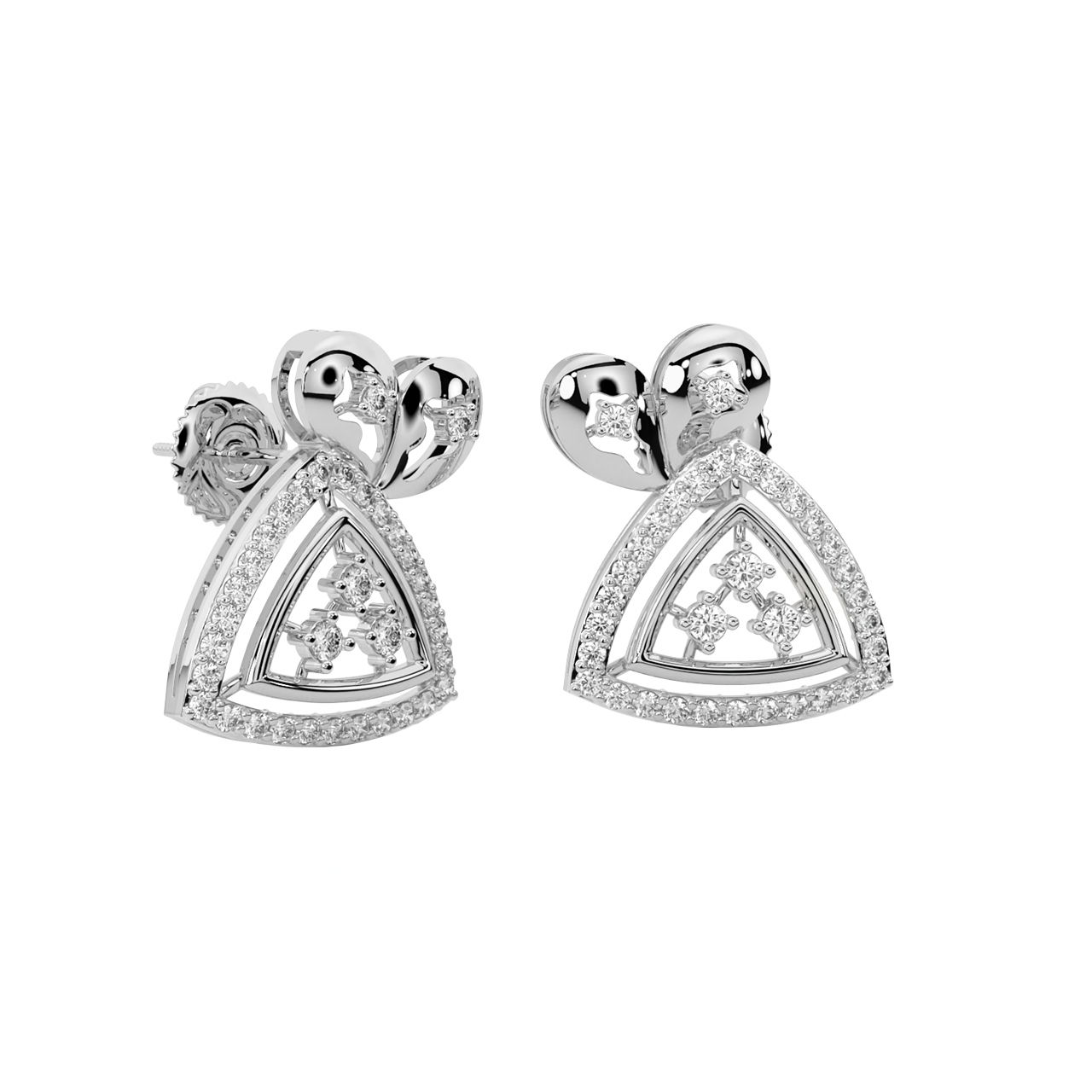 Dema Round Diamond Stud Earrings