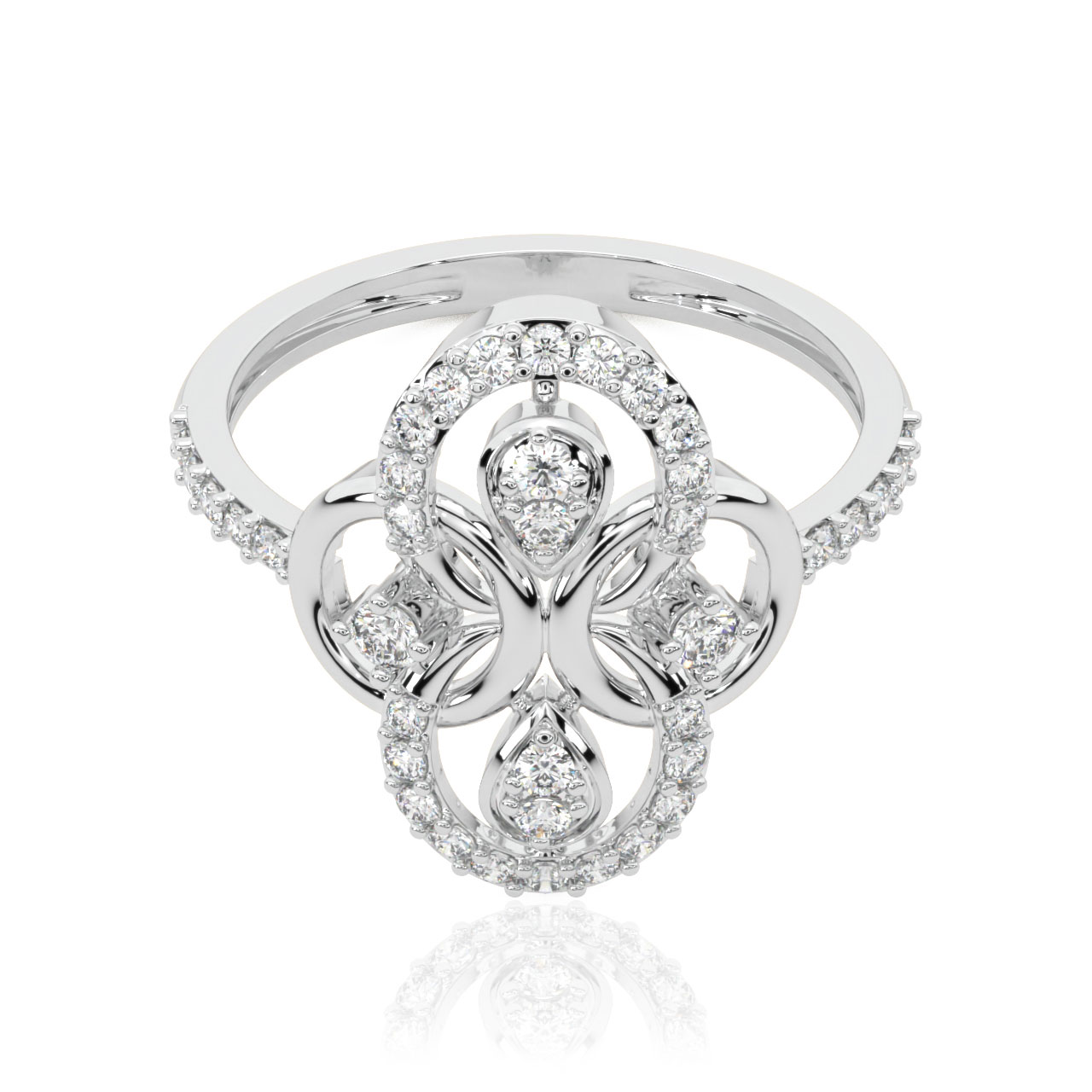 Leon Round Diamond Engagement Ring