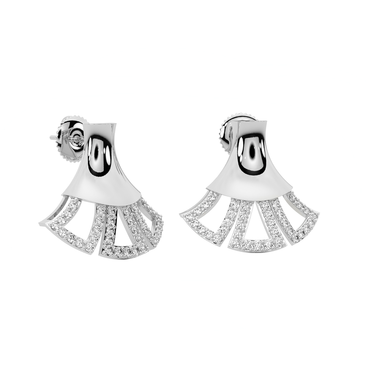 Aika Round Diamond Stud Earrings