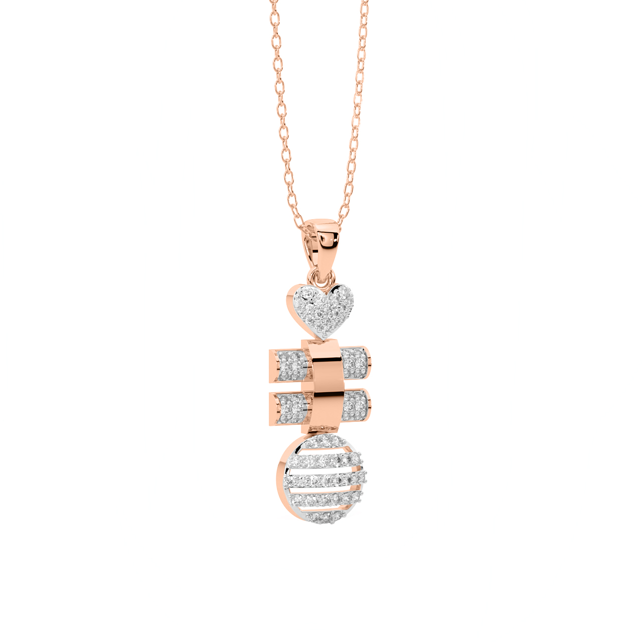 Tamar Round Diamond Office Wear Pendant