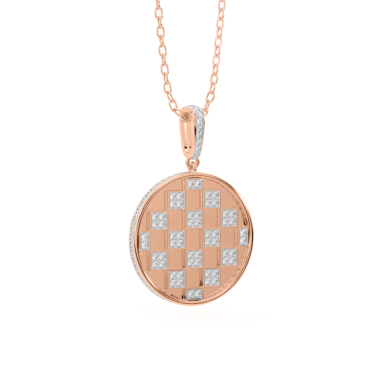 The Check Deck Diamond Pendant