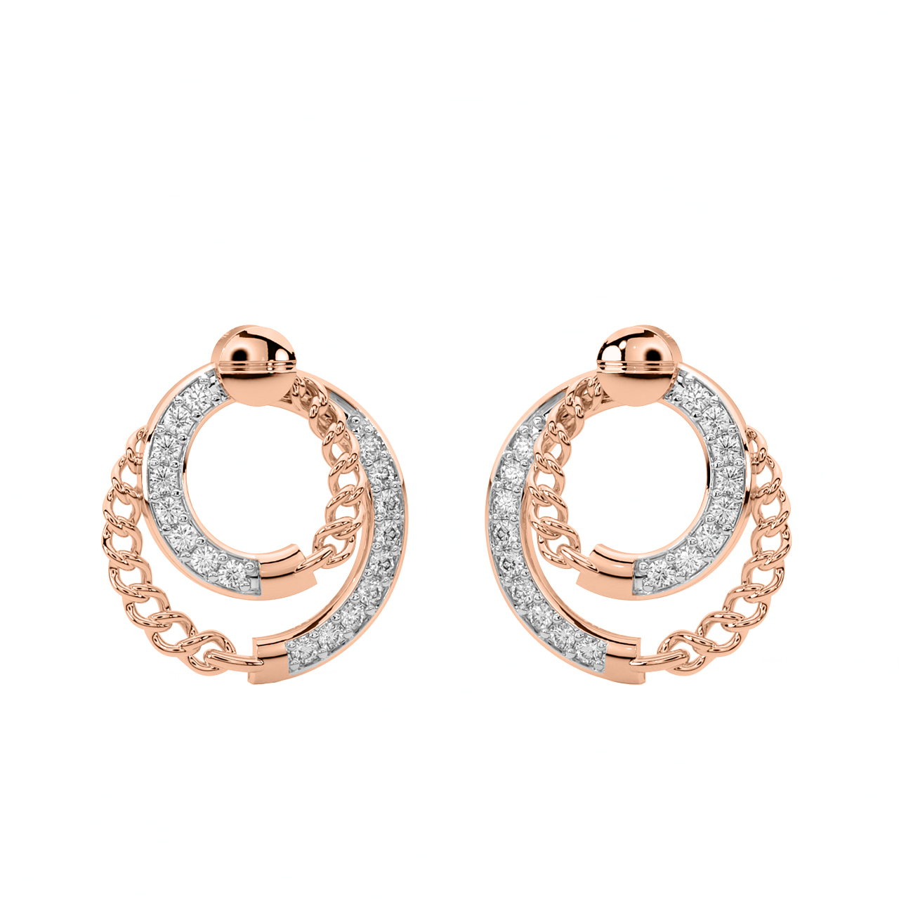Boteh Beauty Gold Diamond Earrings