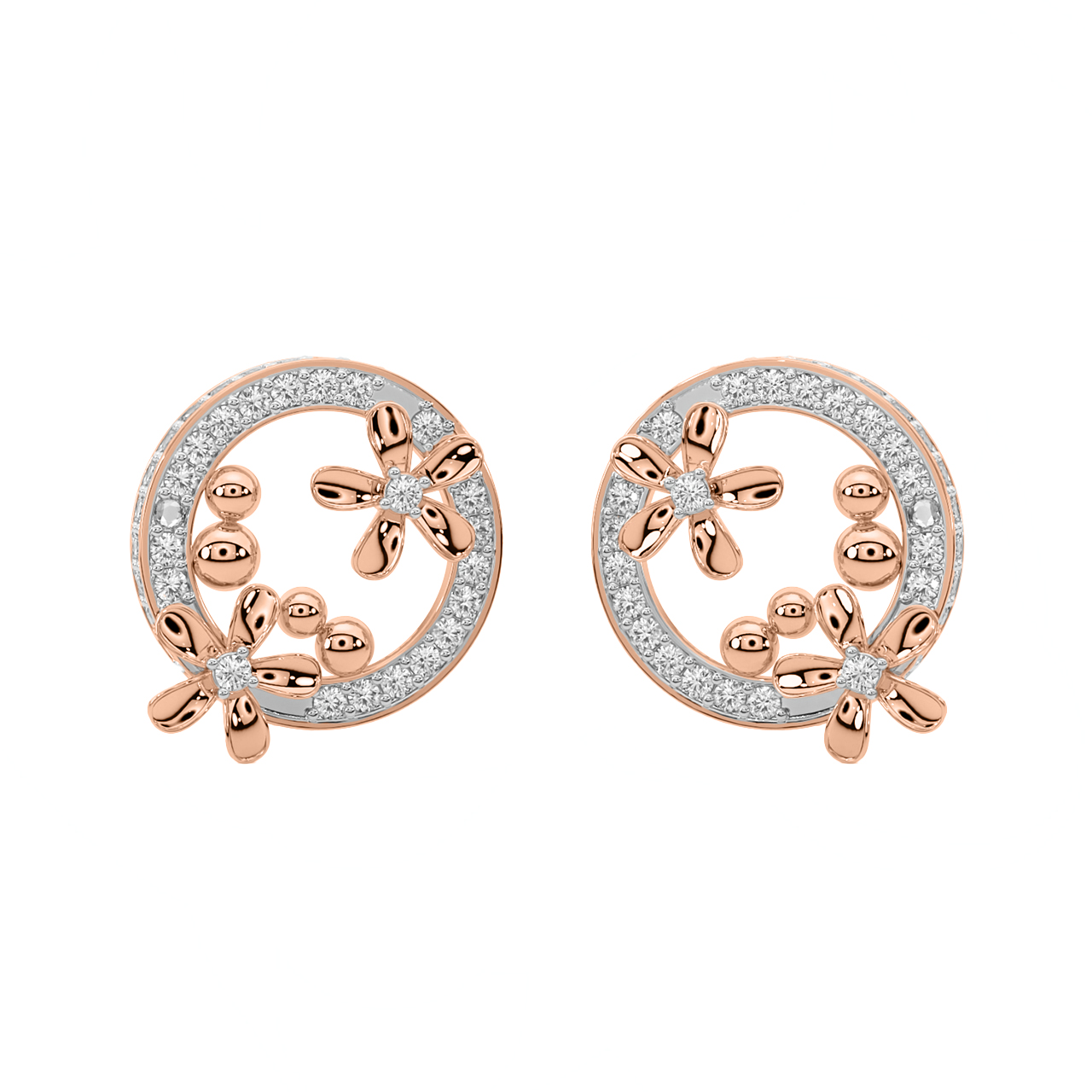 Floral Enigma Diamond Earrings