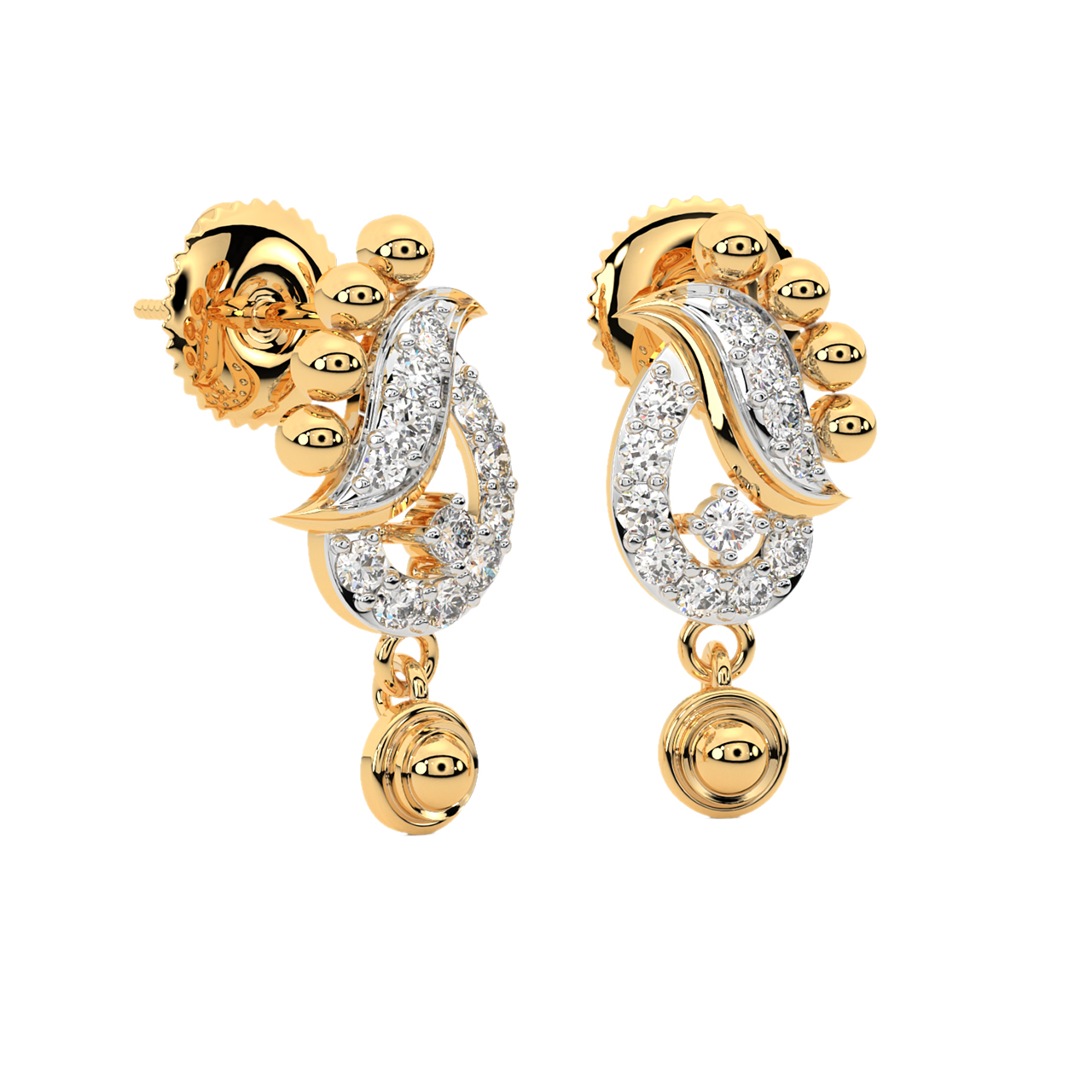 Antonio Round Diamond Stud Earrings