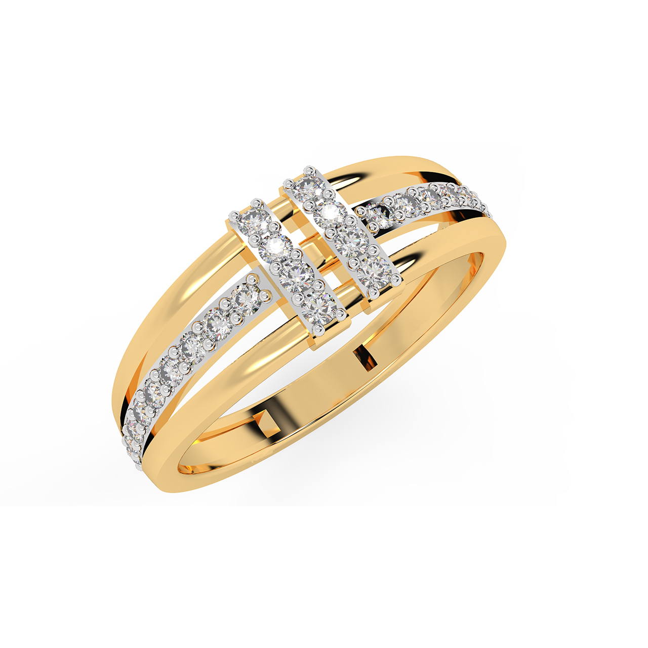 Buy Prong Setting Trilogy Diamond Engagement Ring Online US - Diamonds  Factory