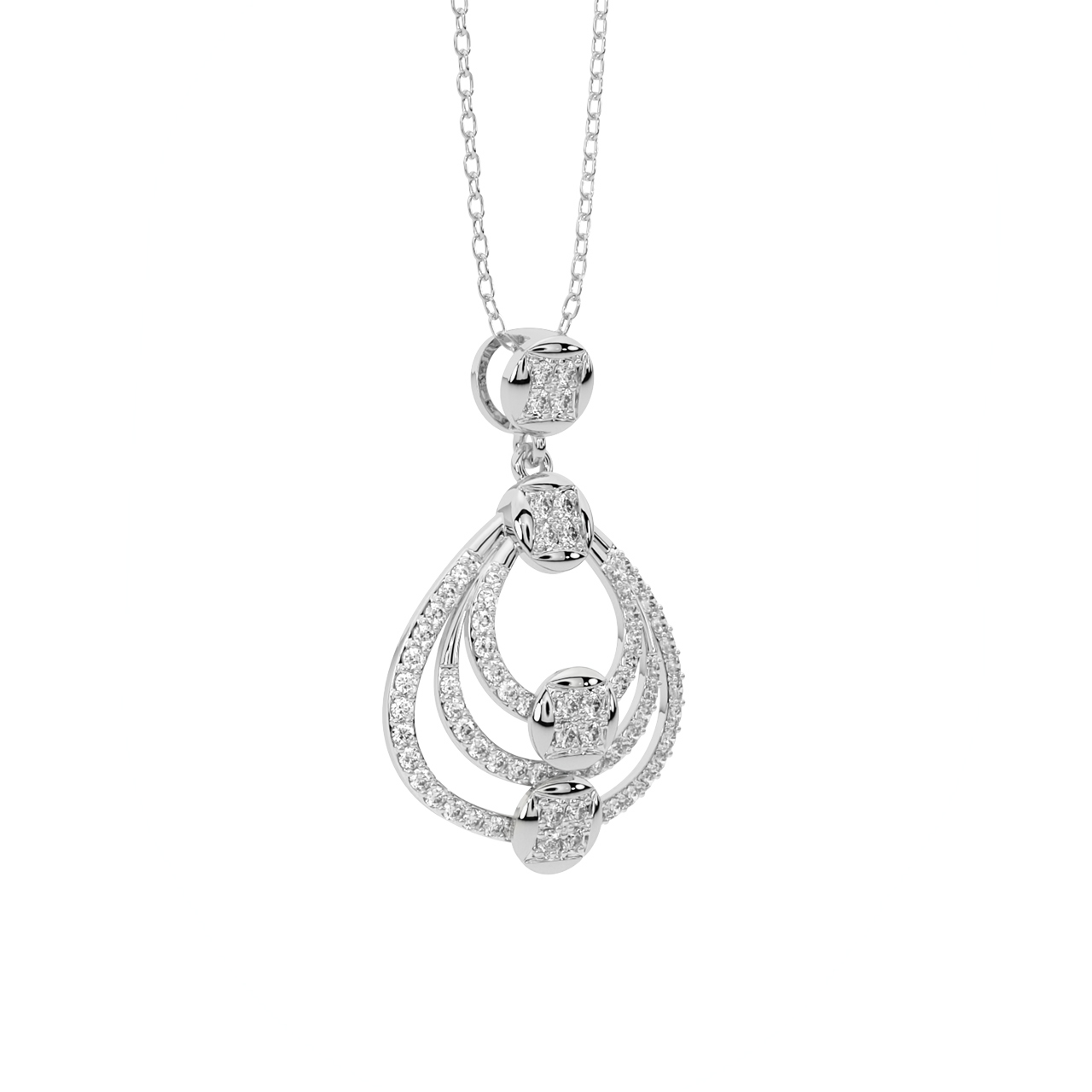 Keri Round Diamond Office Wear Pendant