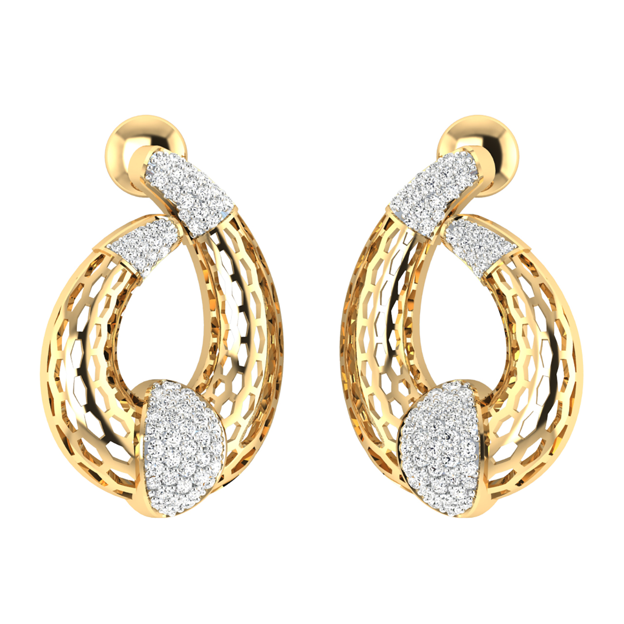 Ninon Round Diamond Stud Earrings