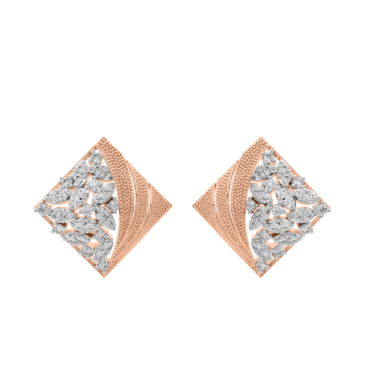 All Square Diamond Earrings