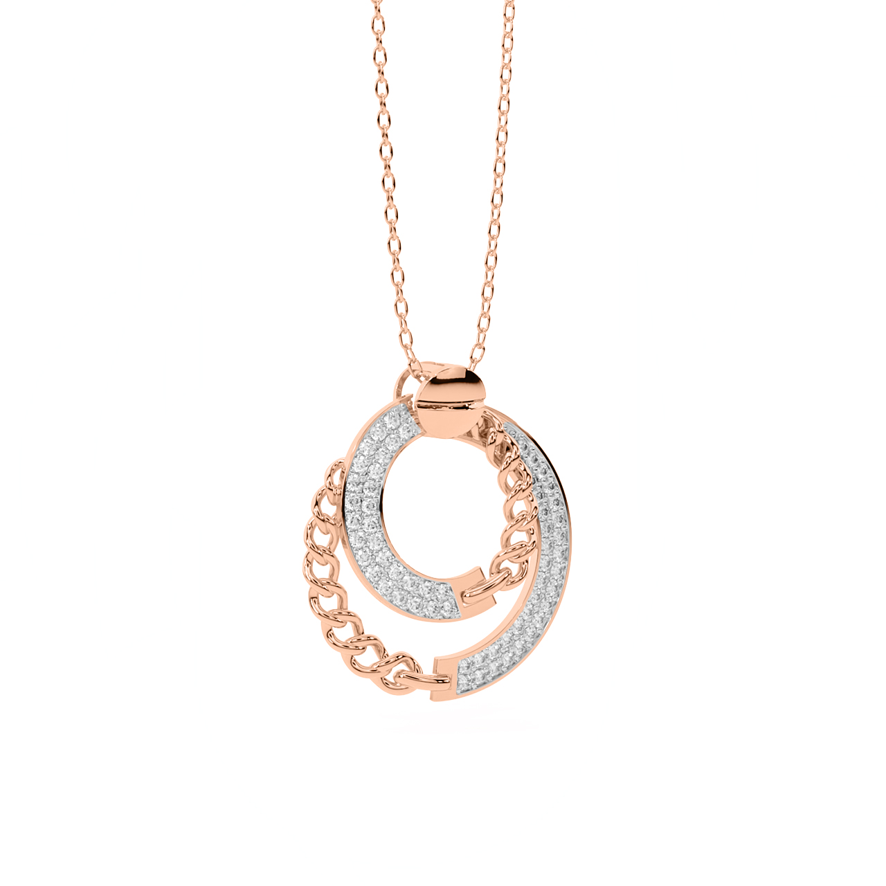 Boteh Beauty Gold Diamond Pendant