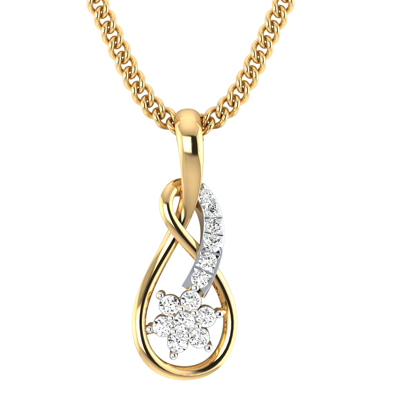 Logan Round Diamond Office Wear Pendant