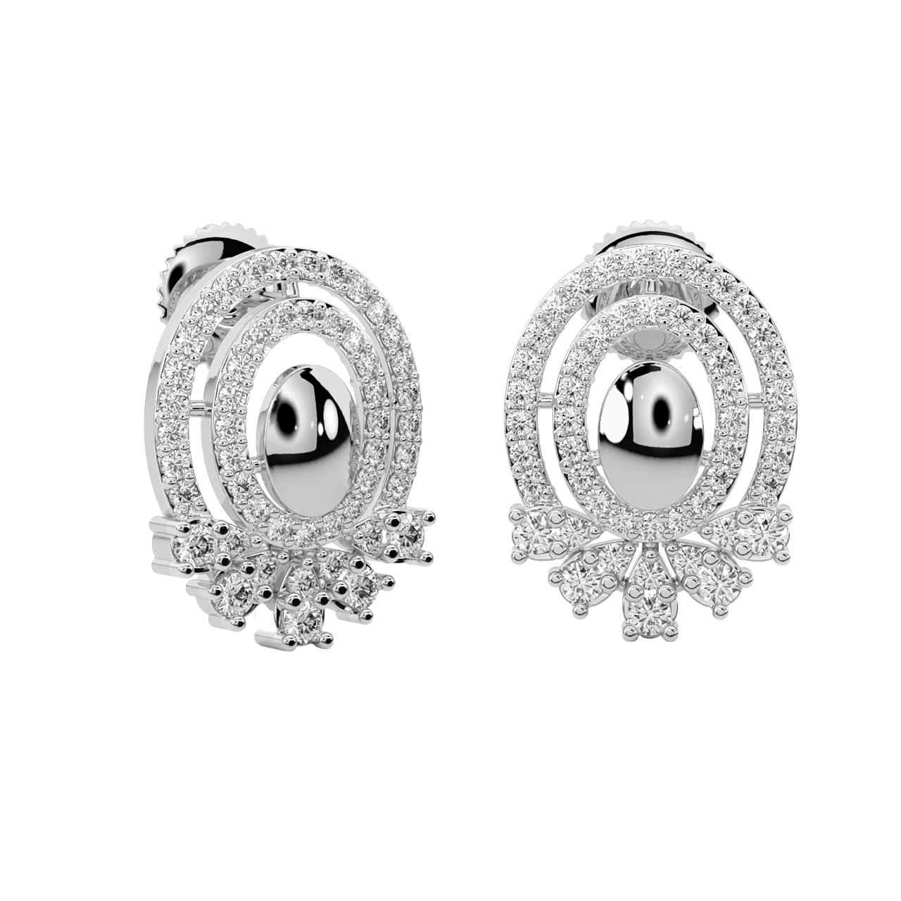 Aine Round Diamond Stud Earrings