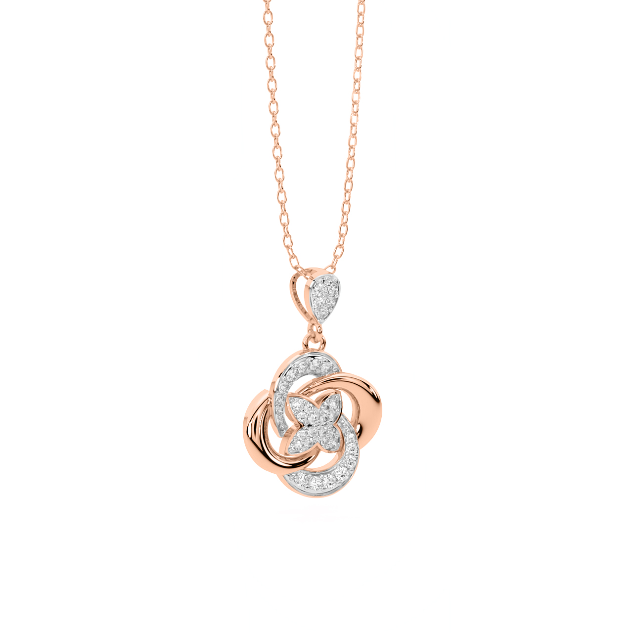1/5 cttw Diamond Pendant, Diamond Swirl Infinity Pendant Necklace for - Vir  Jewels