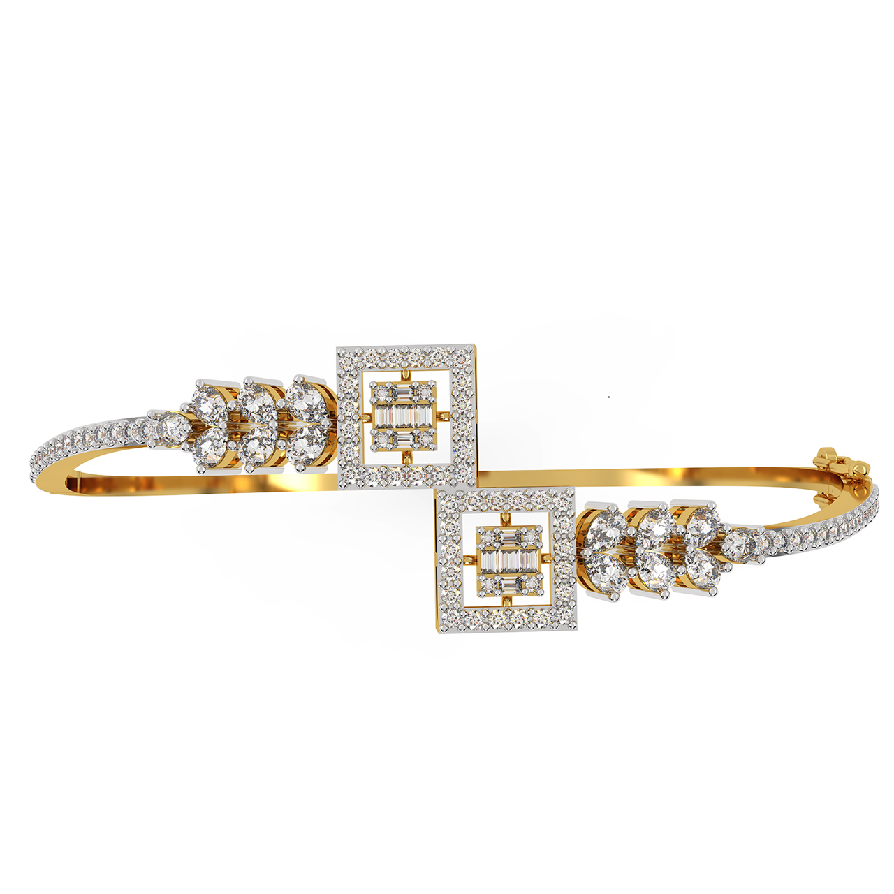 Twin Square Diamond Bracelet