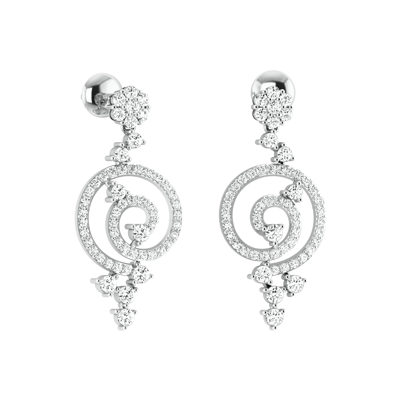 Astrid Round Diamond Earrings